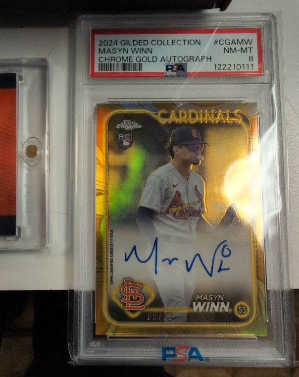 2024 Topps Gilded Collection #CGAMW Masyn Winn Chrome Gold Autograph — front