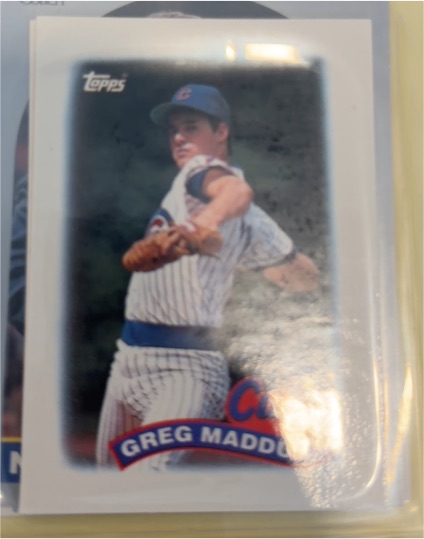 1989 Topps League Leaders Minis #4 Greg Maddux — front