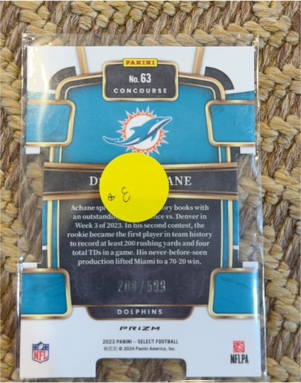 2023 Panini Select #63 Devin Achane — front