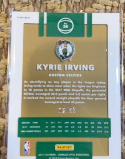 2017-18 Panini Donruss Optic #26 Kyrie Irving — front