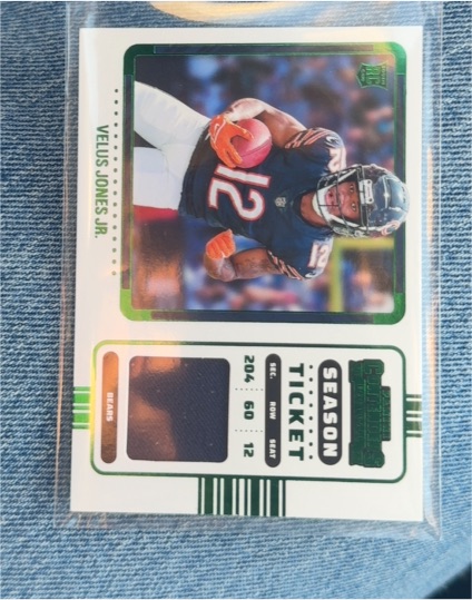2022 Panini Contenders #RSV-VJO Velus Jones Jr. — front