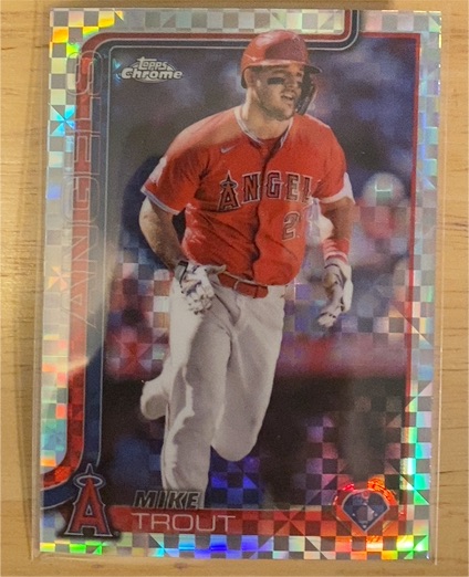 2025 Topps Chrome #100 Mike Trout — front