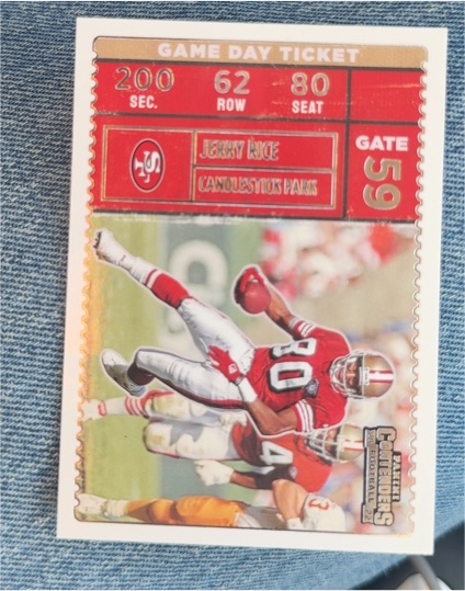 2022 Panini Contenders Game Day Ticket #GDT-JRI Jerry Rice — front