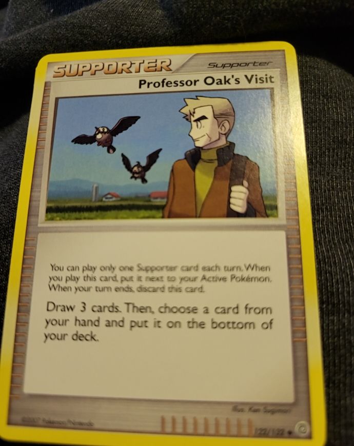 2007 Pokemon Diamond & Pearl Secret Wonders #122 Professor Oak's Visit — front