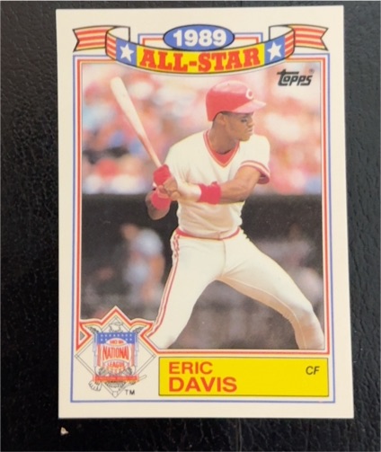 1990 Topps #7 Eric Davis — front