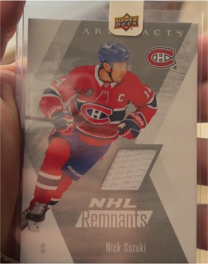 2025-26 Upper Deck Artifacts NHL Remnants #NR-23 Nick Suzuki — front