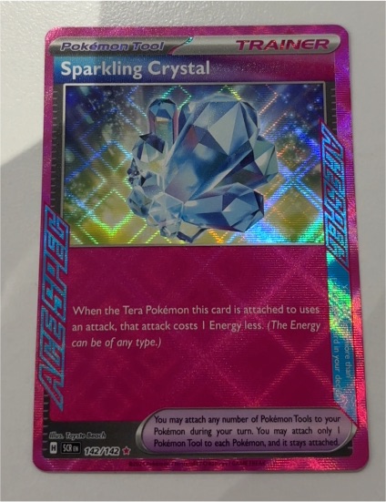 2023 Pokémon TCG Stellar Crown #142 Sparkling Crystal — front