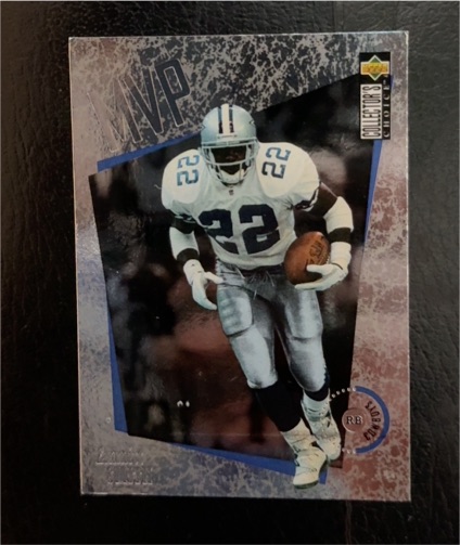 1996 Upper Deck Collector's Choice MVP #M12 Emmitt Smith — front