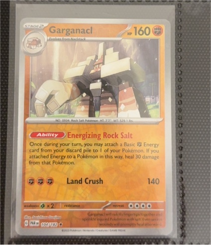 2023 Pokémon Scarlet & Violet Paradox Rift #104 Garganacl — front