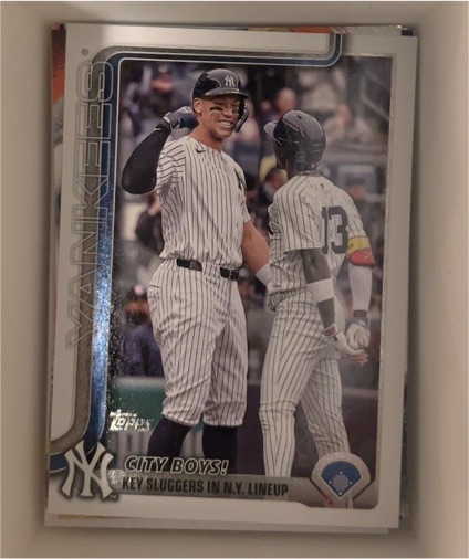 2025 Topps Update #US85 City Boys Aaron Judge Jazz Chisholm Jr. — front