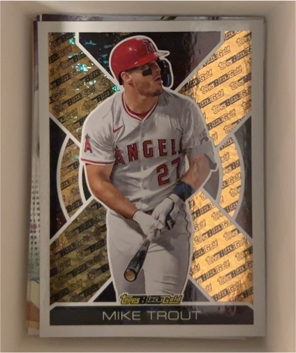 2025 Topps Update #BG-1 Mike Trout Black Gold — front