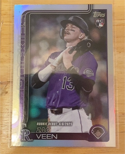 2025 Topps Update #US2 Zac Veen — front