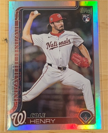 2025 Topps Update #US186 Cole Henry — front