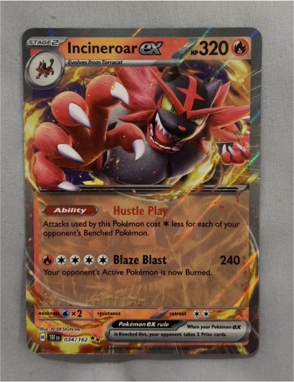 2022 Pokemon Scarlet & Violet - Temporal Forces #034 Incineroar ex — front