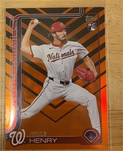 2025 Topps Update #US186 Cole Henry — front