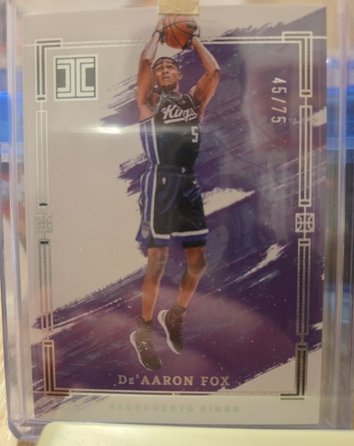 2023-24 Panini Impeccable #45 De'Aaron Fox — front
