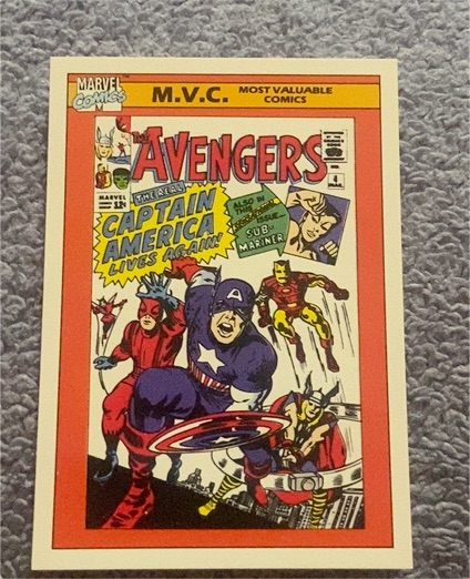1990 Impel Marvel Universe Series 1 #136 Avengers #4 — front