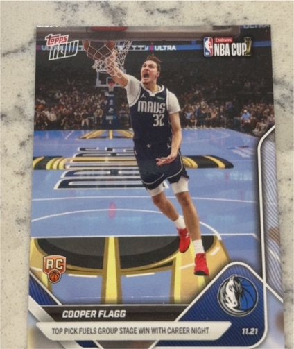 2025-26 Topps Now #60 Cooper Flagg — front