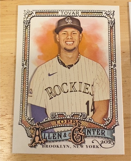2025 Topps Allen & Ginter #34 Ezequiel Tovar — front