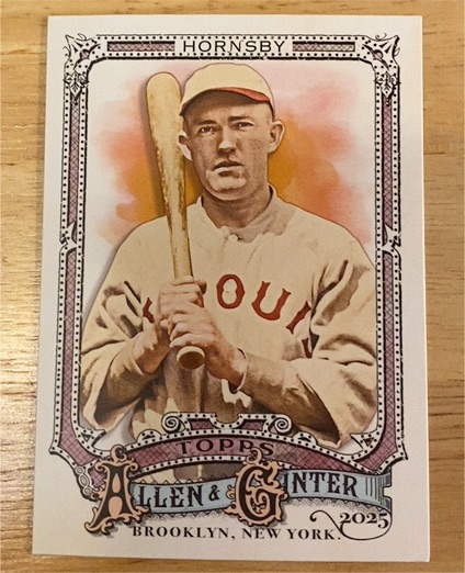 2025 Topps Allen & Ginter #35 Rogers Hornsby — front