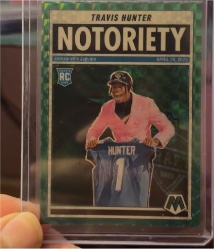 2025 Panini Mosaic #12 Travis Hunter Notoriety — front