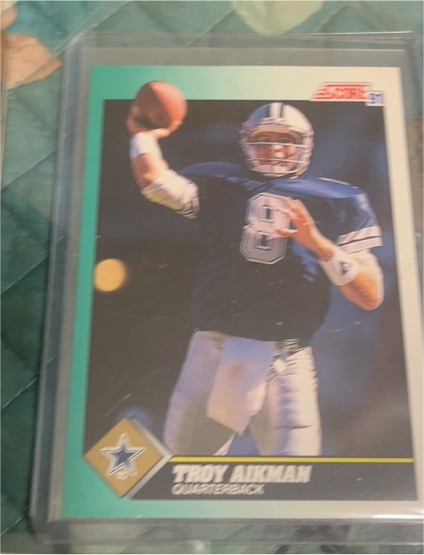 1991 Score #225 Troy Aikman — front