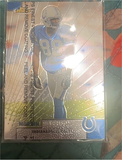 1999 Topps Finest #14 Marvin Harrison — front