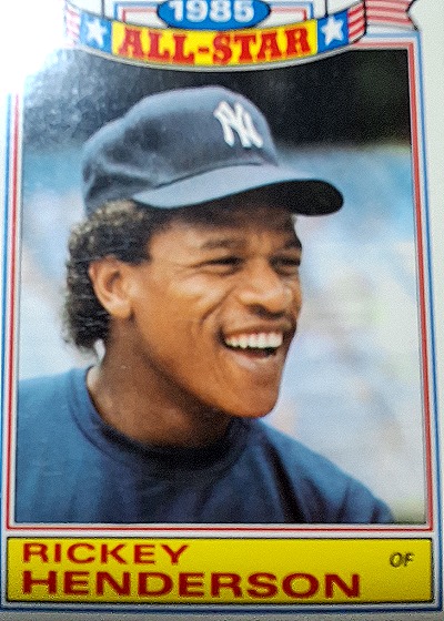 1986 Topps #7 Rickey Henderson — front