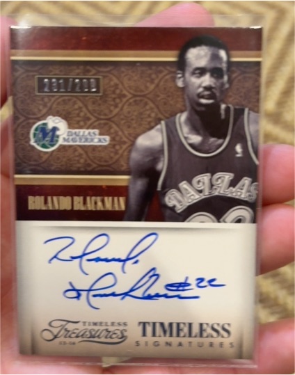 2013-14 Panini Timeless Treasures Timeless Auto #22 Rolando Blackman — front