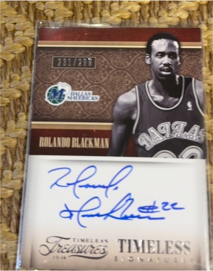 2013-14 Panini Timeless Treasures Timeless Signatures #22 Rolando Blackman — front