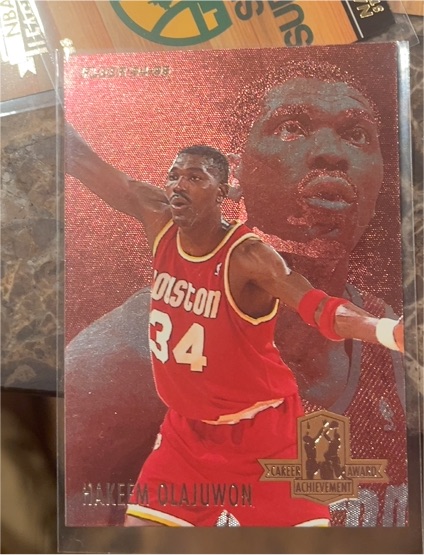 1994-95 Fleer #3 Hakeem Olajuwon Career Achievement Awards — front