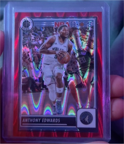 2023-24 Panini NBA Hoops Premium Stock #87 Anthony Edwards — front