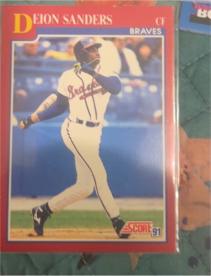 1991 Score #34T Deion Sanders — front