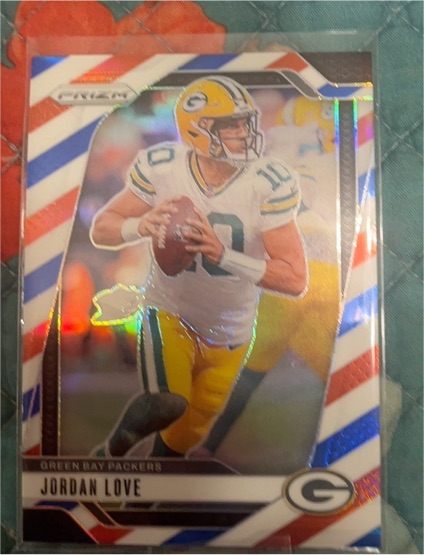 2024 Panini Prizm Red White & Blue #? Jordan Love — front