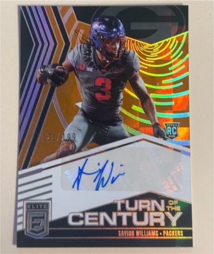 2025 Donruss Elite #TOC-SWI Savion Williams Turn of the Century Autographs — front