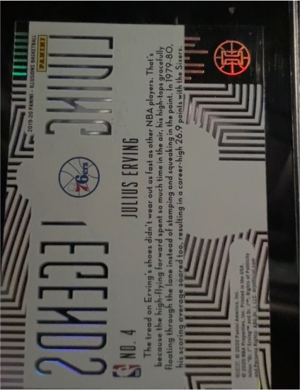 2019-20 Panini Illusions #4 Julius Erving — front