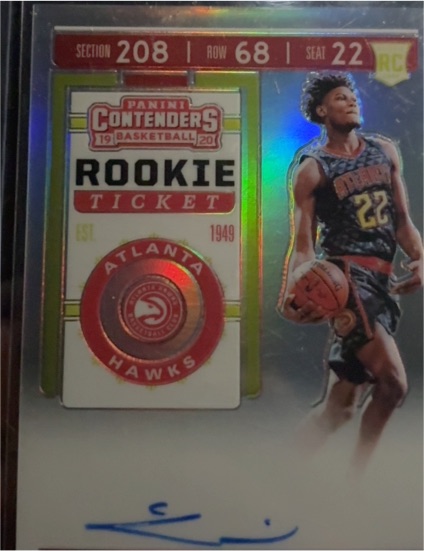 2019-20 Panini Contenders #110 De'Andre Hunter Rookie Ticket — front