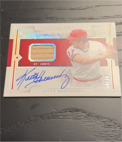 2024 Panini National Treasures Legendary Lumber Signatures Keith Hernandez — front
