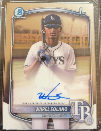 2025 Bowman Chrome #CPA-WS Warel Solano — front
