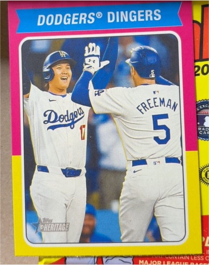2024 Topps Heritage High Number #CC-10 Dodgers Dingers Shohei Ohtani / Freddie Freeman — front