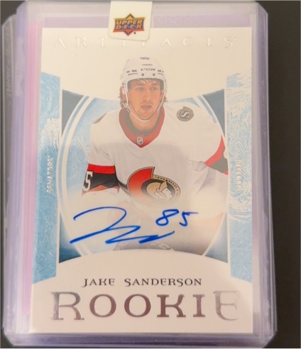2022-23 Upper Deck Artifacts Rookie Jake Sanderson — front