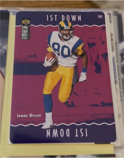 1996 Upper Deck Collector's Choice Update You Make the Play #Y60 Isaac Bruce — front