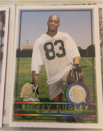 1996 Topps #421 Rickey Dudley Oakland Raiders — front
