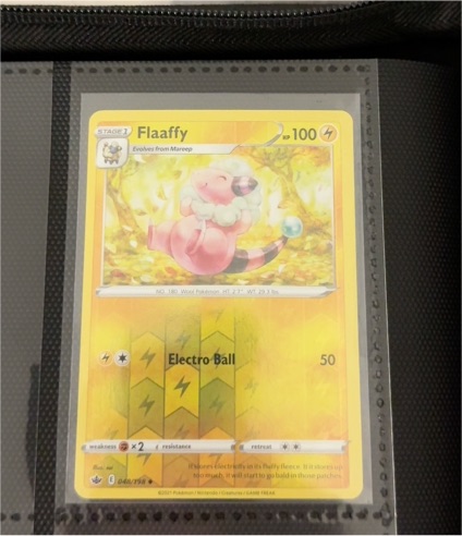 2021 Pokémon Sword & Shield Chilling Reign #048 Flaaffy — front