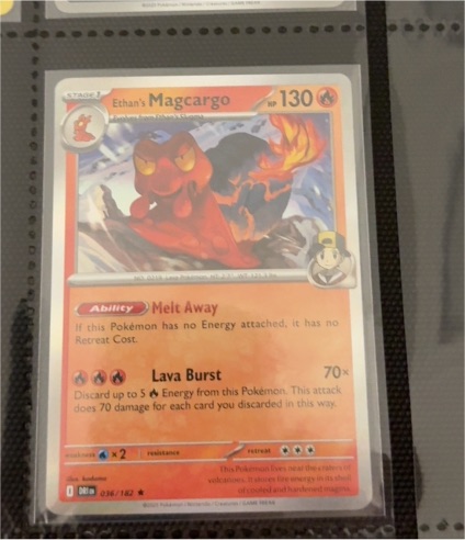 2023 Pokémon SV10: Destined Rivals #036 Ethan's Magcargo — front