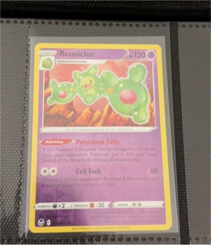 2022 Pokémon Sword & Shield Silver Tempest #078 Reuniclus — front