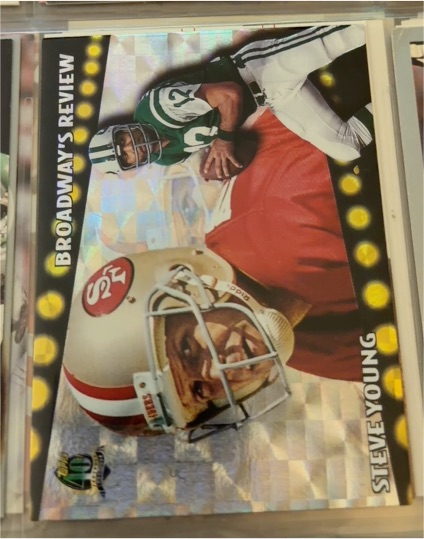 1996 Topps Broadway's Review #BR7 Steve Young — front