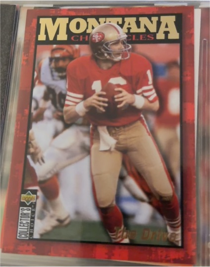 1995 Upper Deck Collector's Choice Montana Chronicles #JM6 Joe Montana — front
