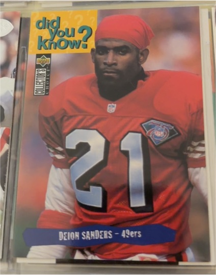 1995 Upper Deck Collector's Choice #48 Deion Sanders — front