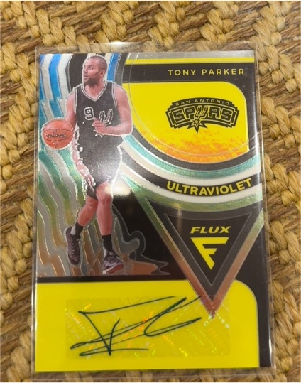 2020-21 Panini Flux Ultraviolet Signatures #UV-TPA Tony Parker — front